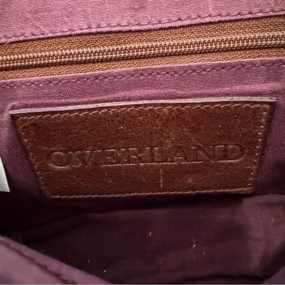 Overland Brown Leather Wristlet Clutch Bag ~‎ Western Southwestern Boho Concert
